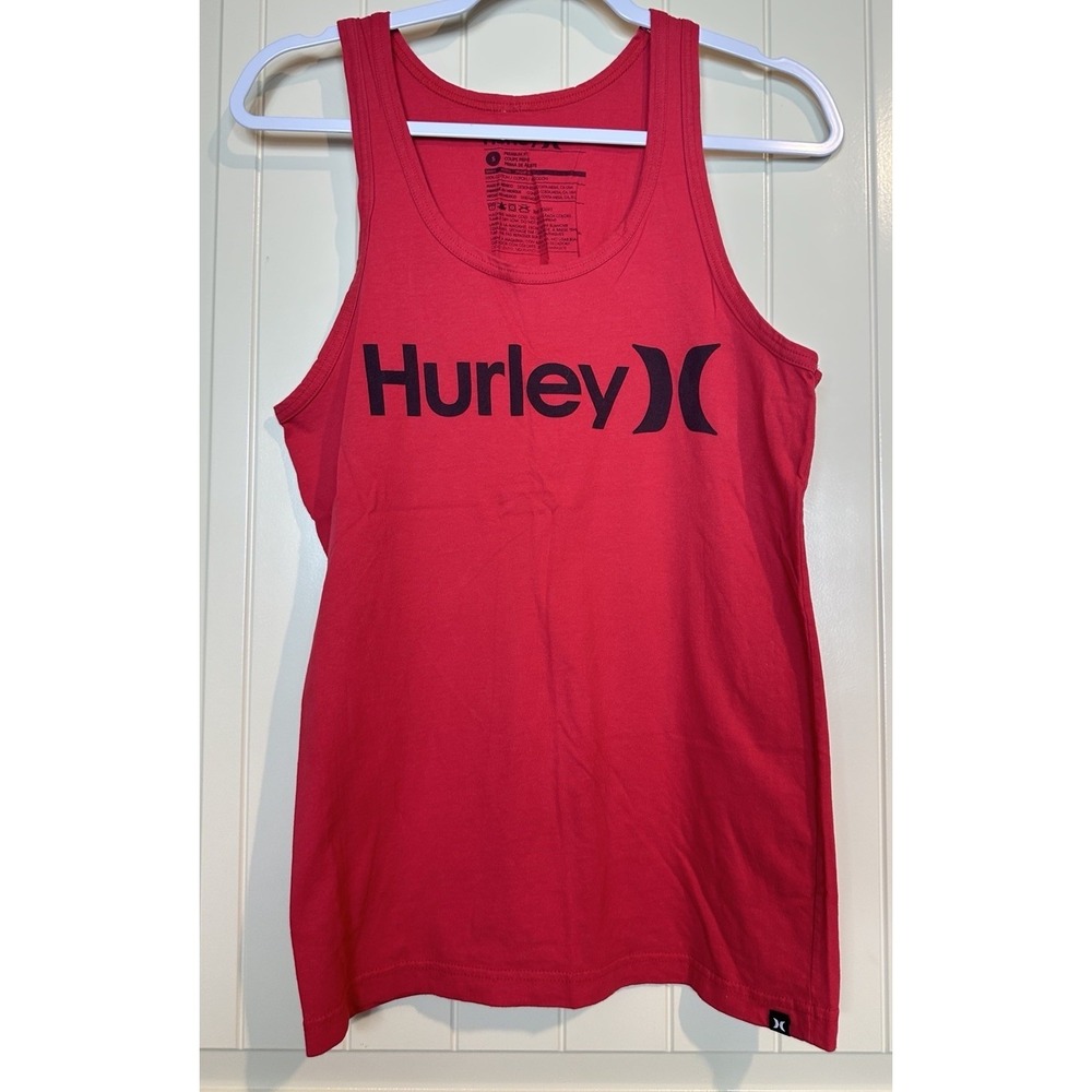 Hurley Surfing Men's S Premium Fit Tank Top Red sleeveless beach surf cotton